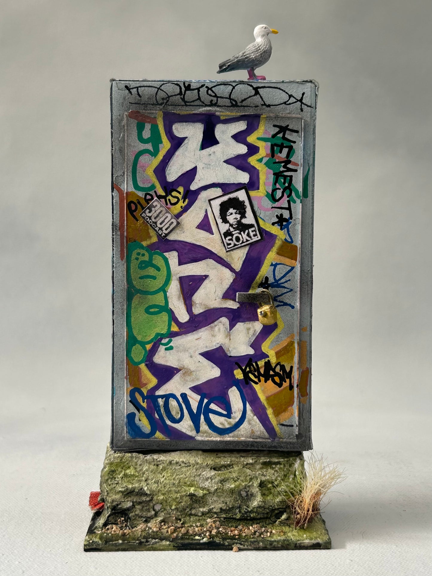 Miniature Graffiti Electrical Box- Urban Grit Series
