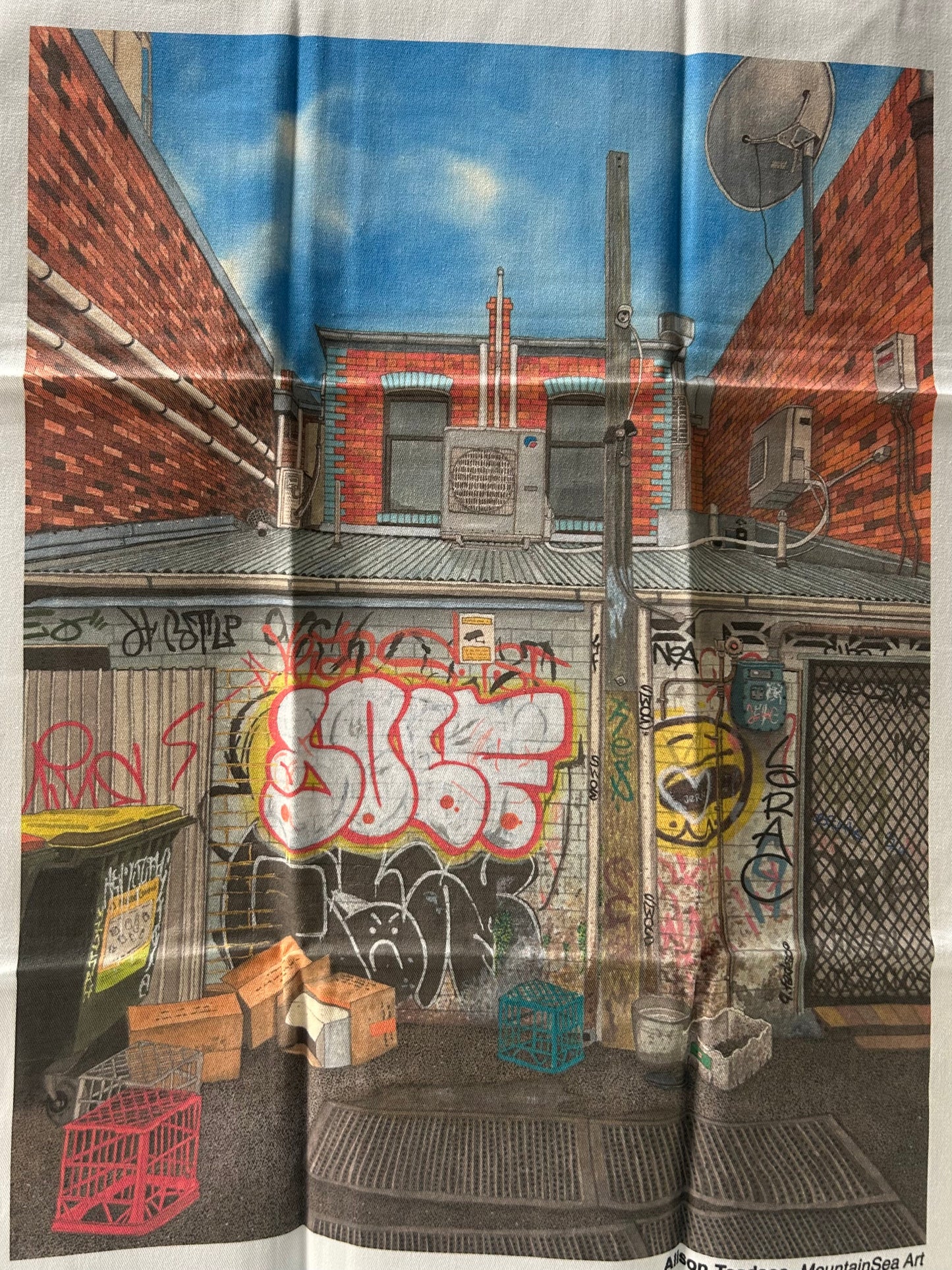 Melbourne Alley way Tea towel