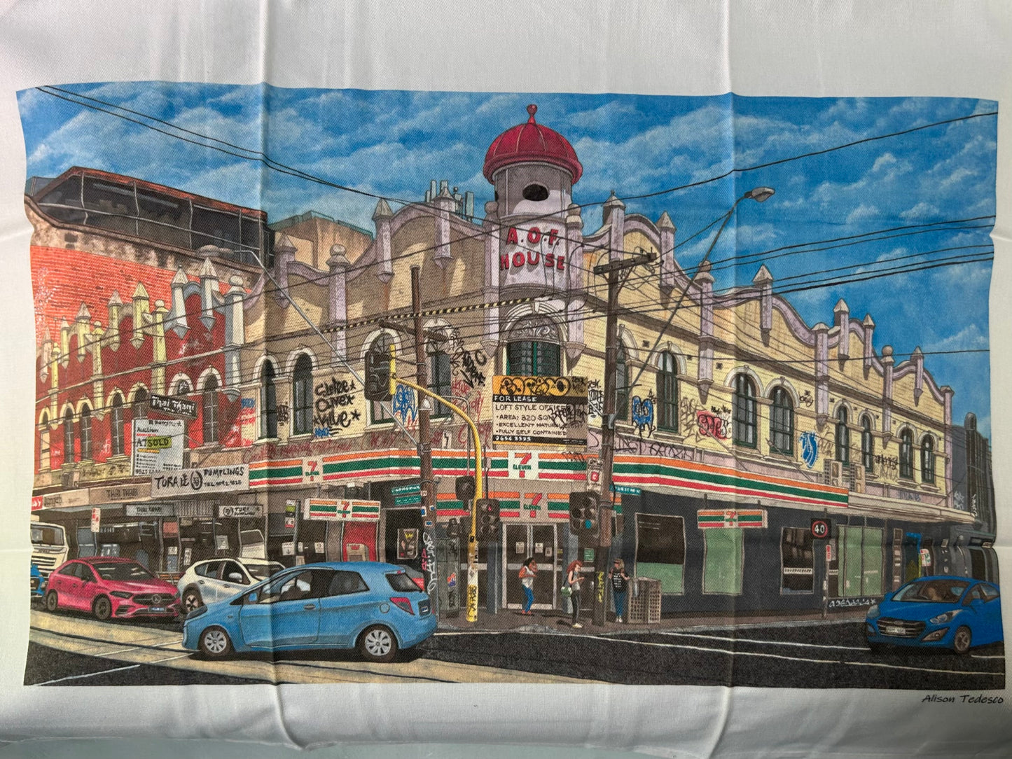 “AOF House” Tea towel