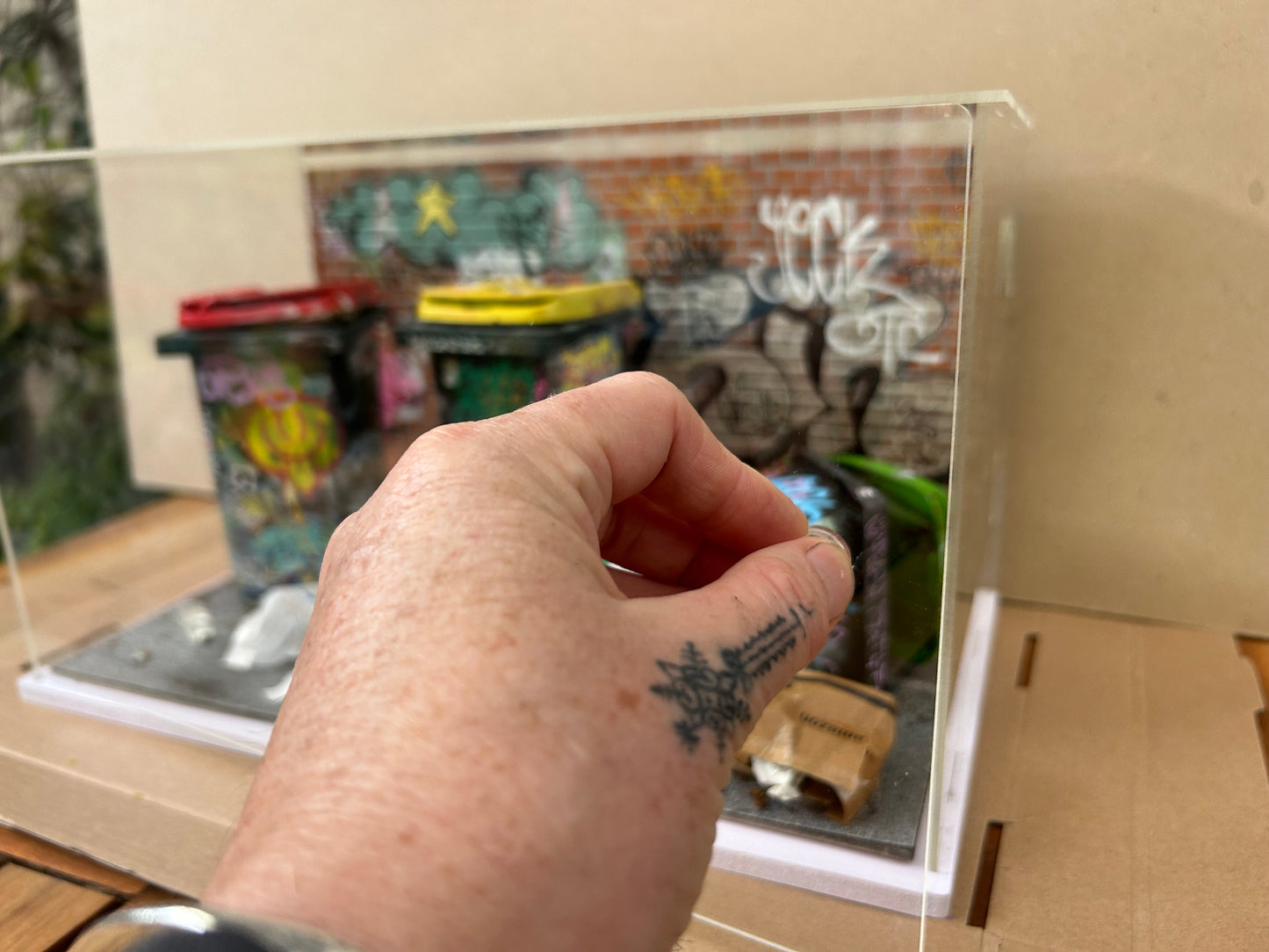 "Bin City": Interactive Graffiti Bin Diorama