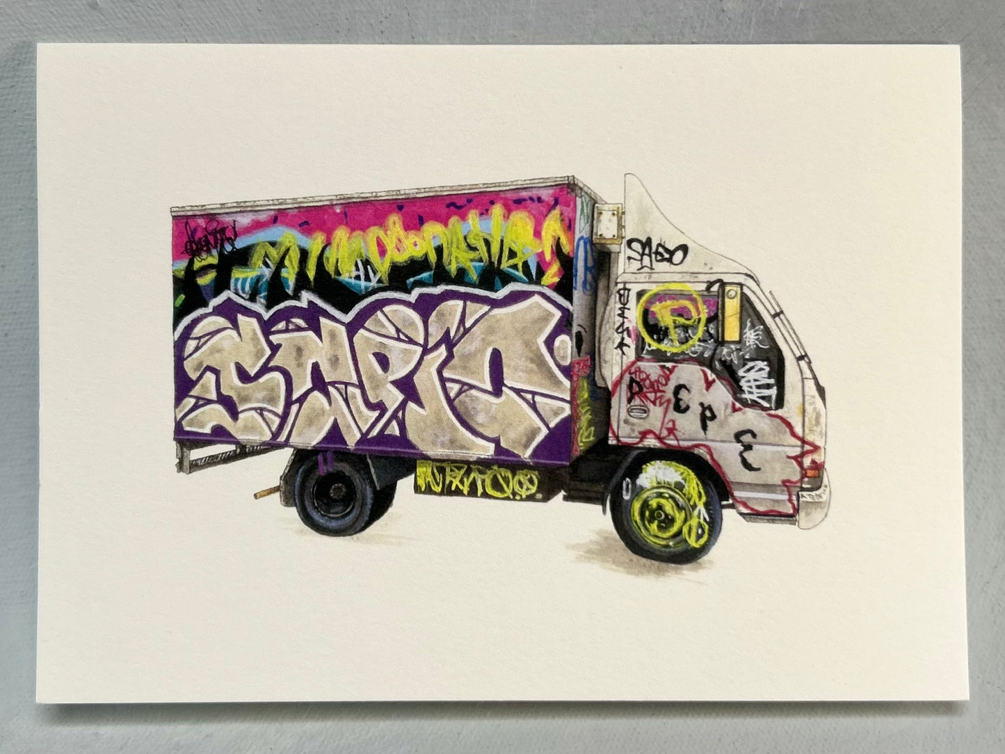 "Automotive Graff Series"- Boxed Greeting card set