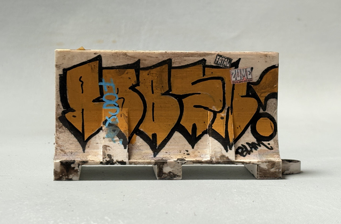 Miniature Graffiti Traffic Barriers- Hand decorated