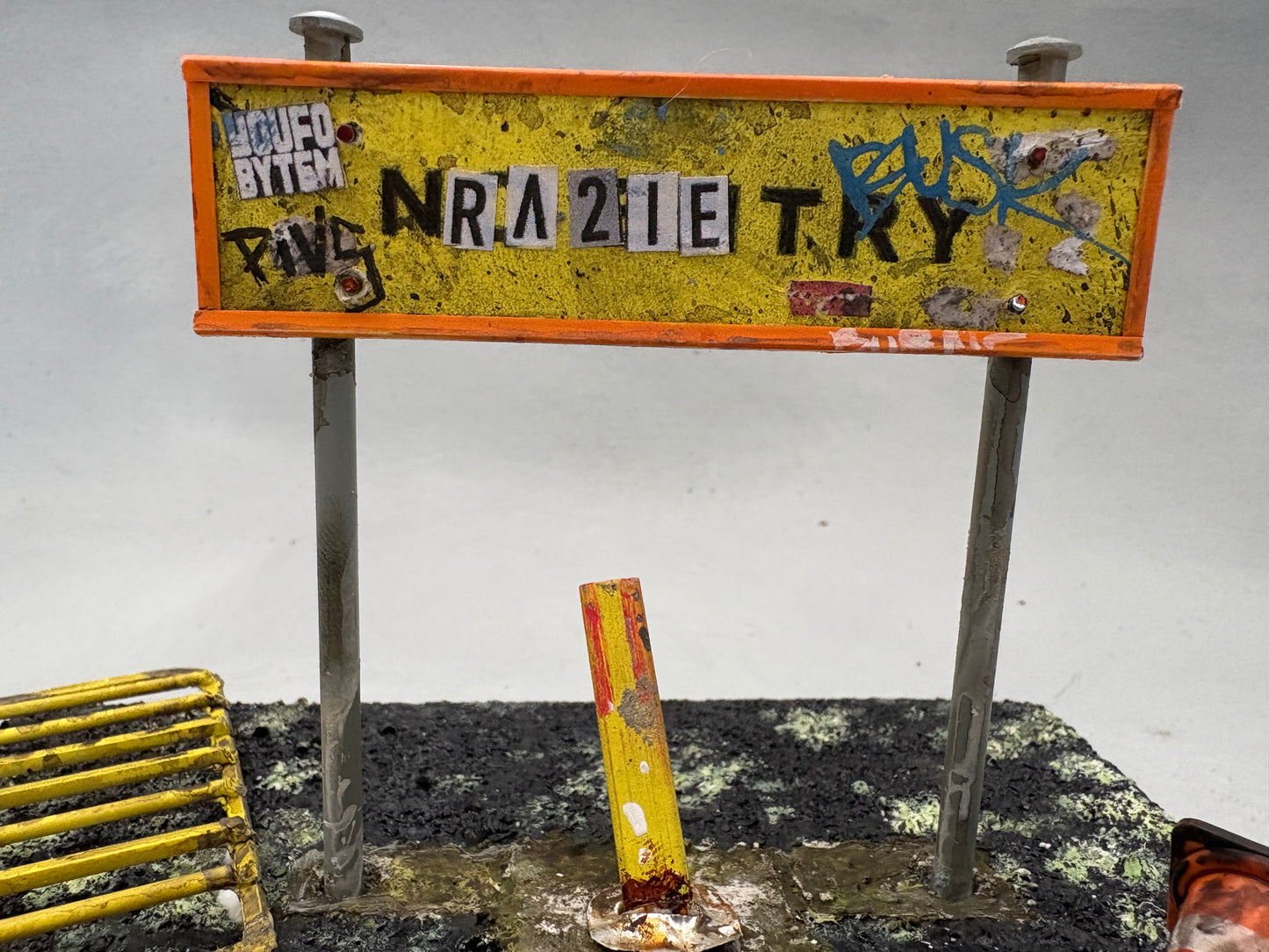 “NO ENTRY” miniature scene