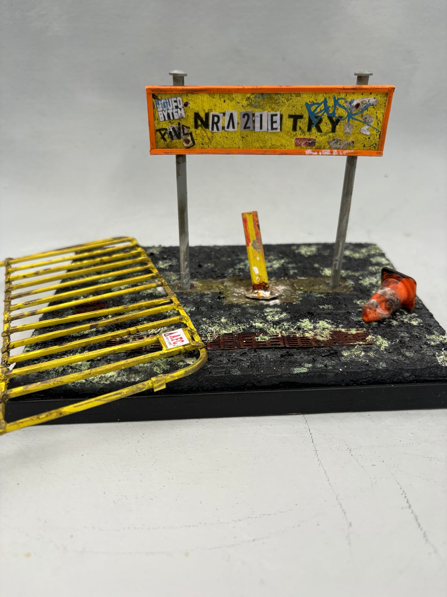 “NO ENTRY” miniature scene