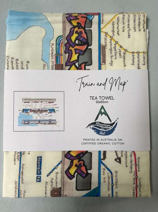 Melbourne Trains Tea towe
