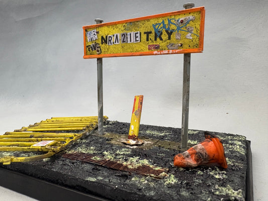 “NO ENTRY” miniature scene