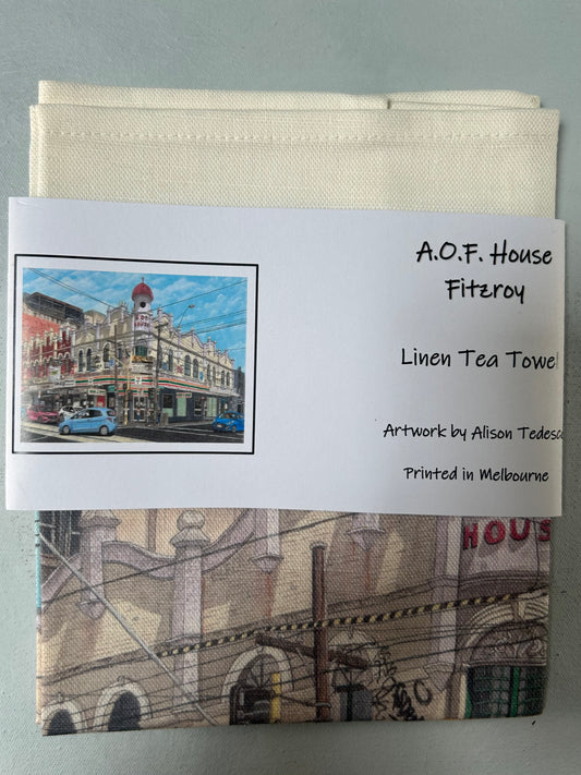 “AOF House” Tea towel