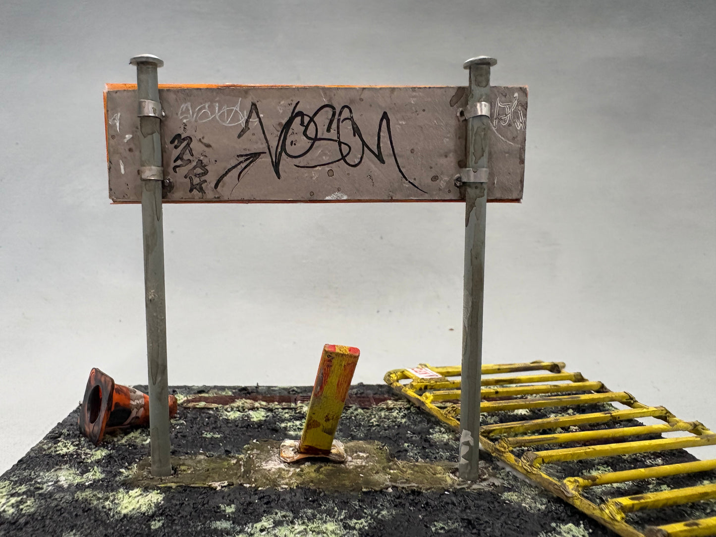 “NO ENTRY” miniature scene