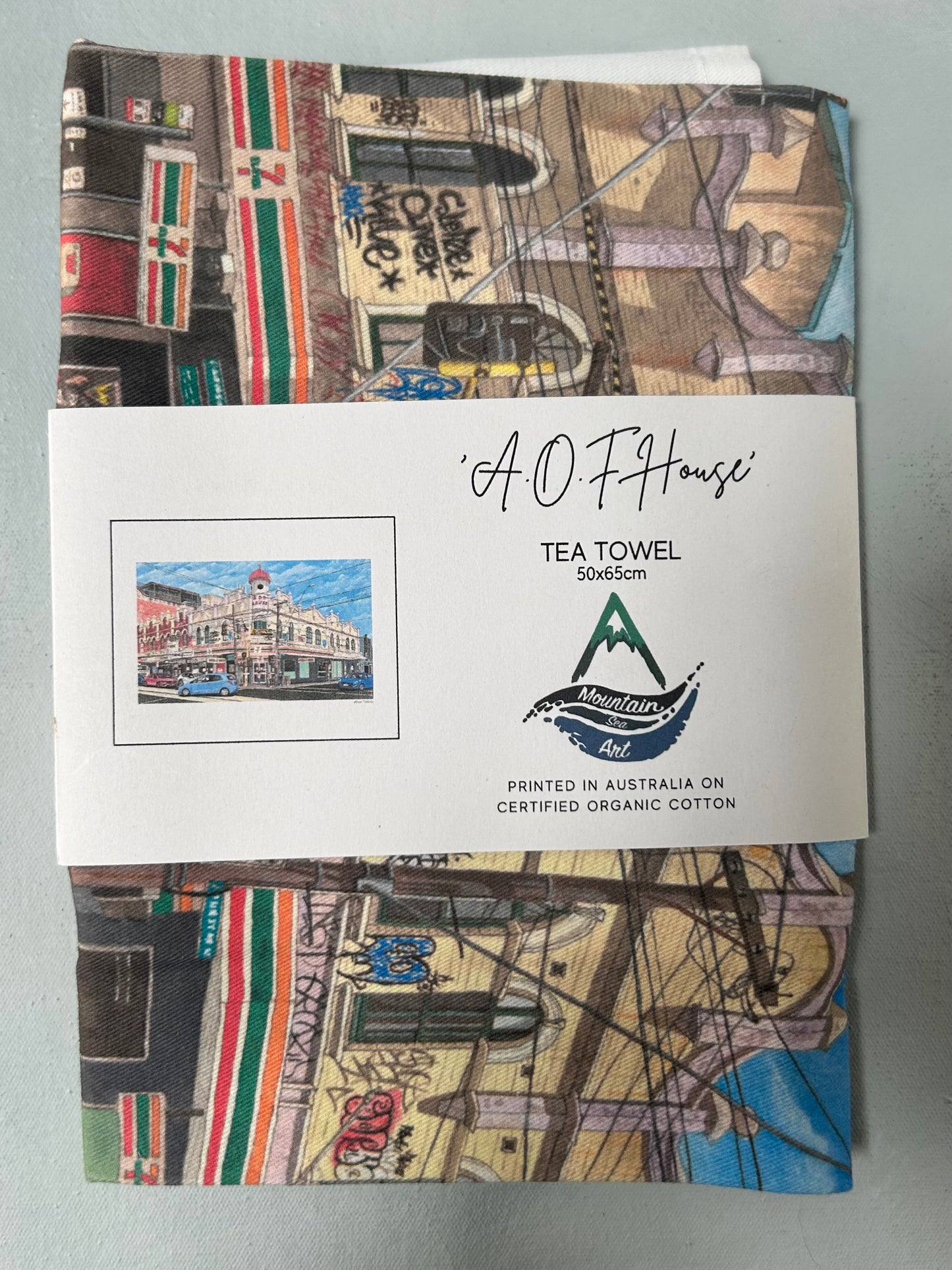 “AOF House” Tea towel
