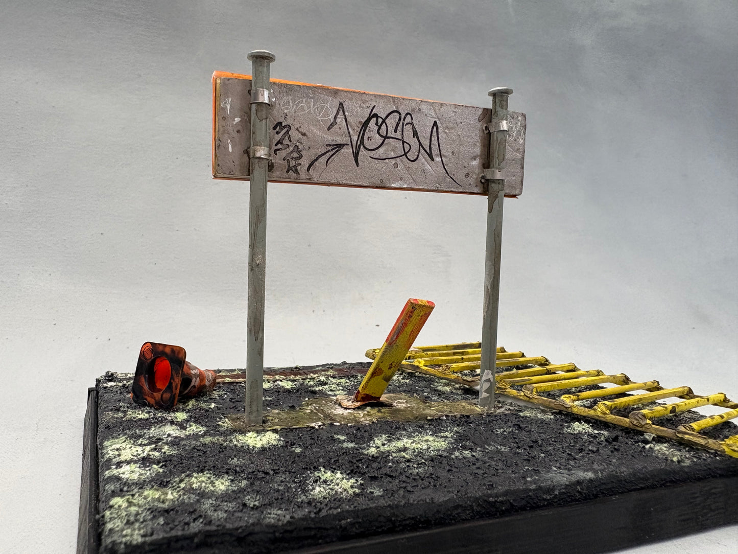“NO ENTRY” miniature scene