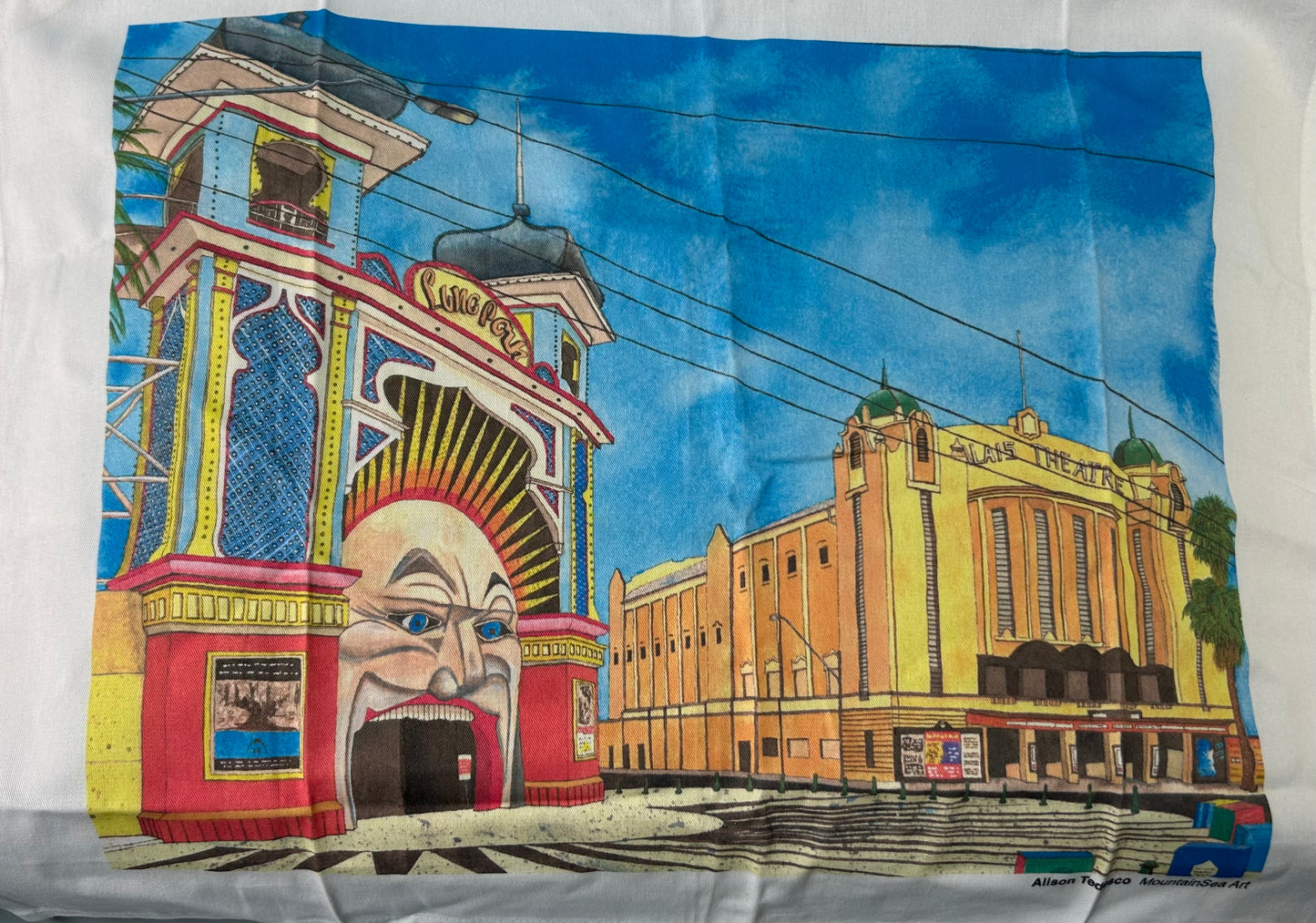 Luna Park Tea towel