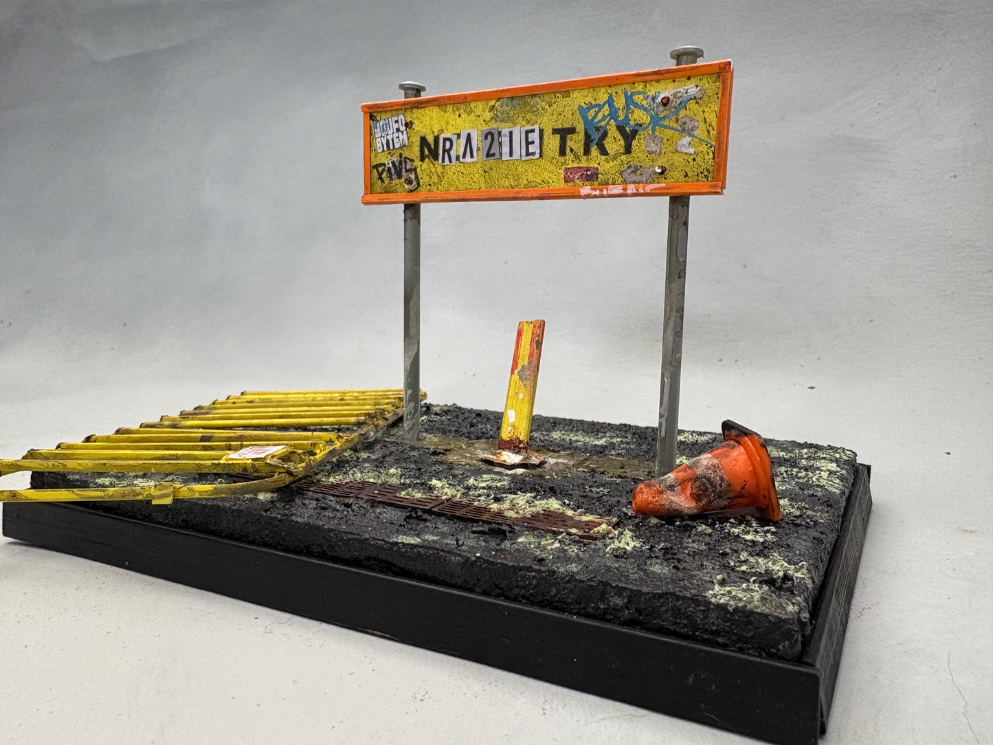 “NO ENTRY” miniature scene