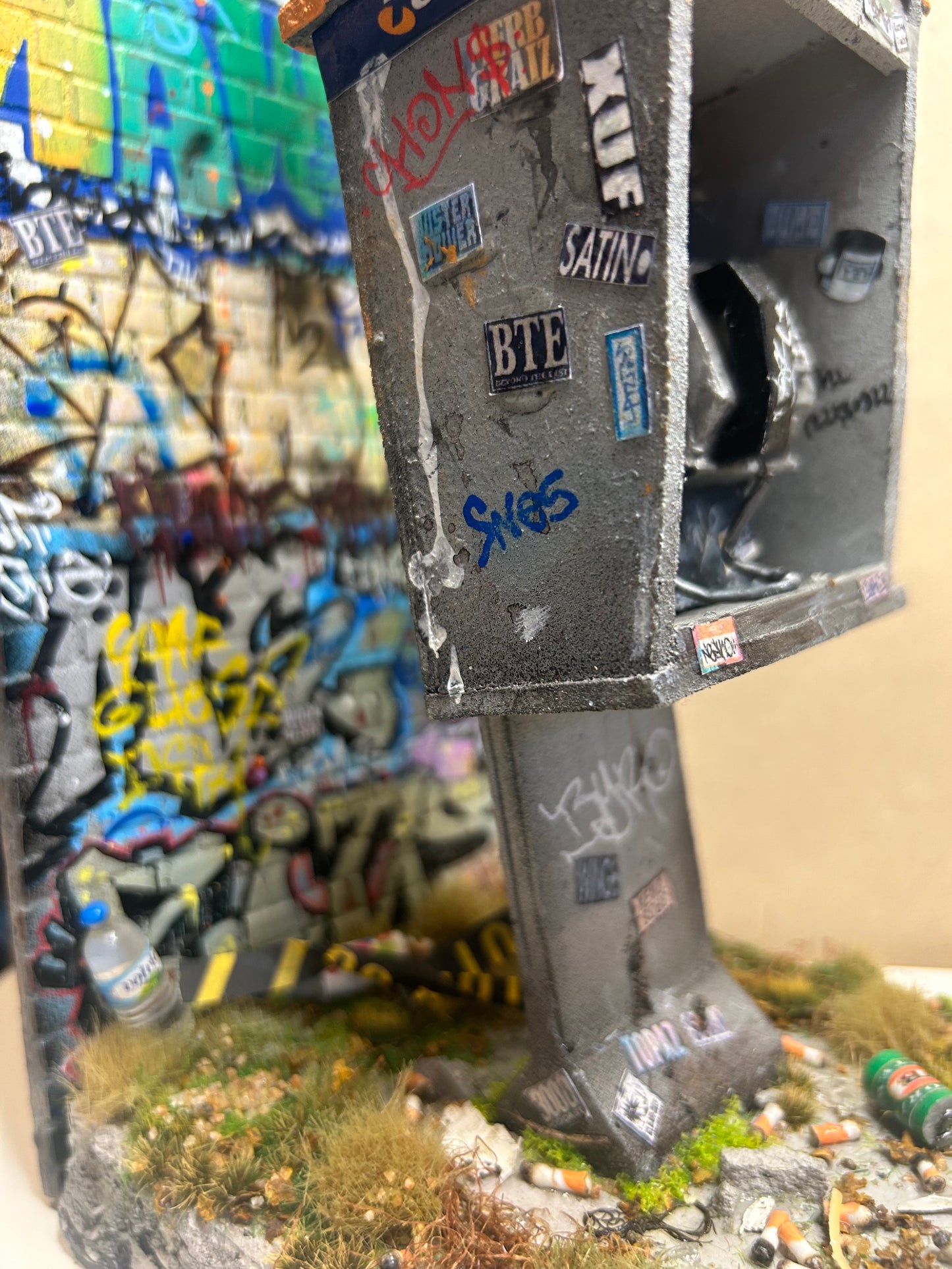 Handcrafted Telstra Payphone Diorama