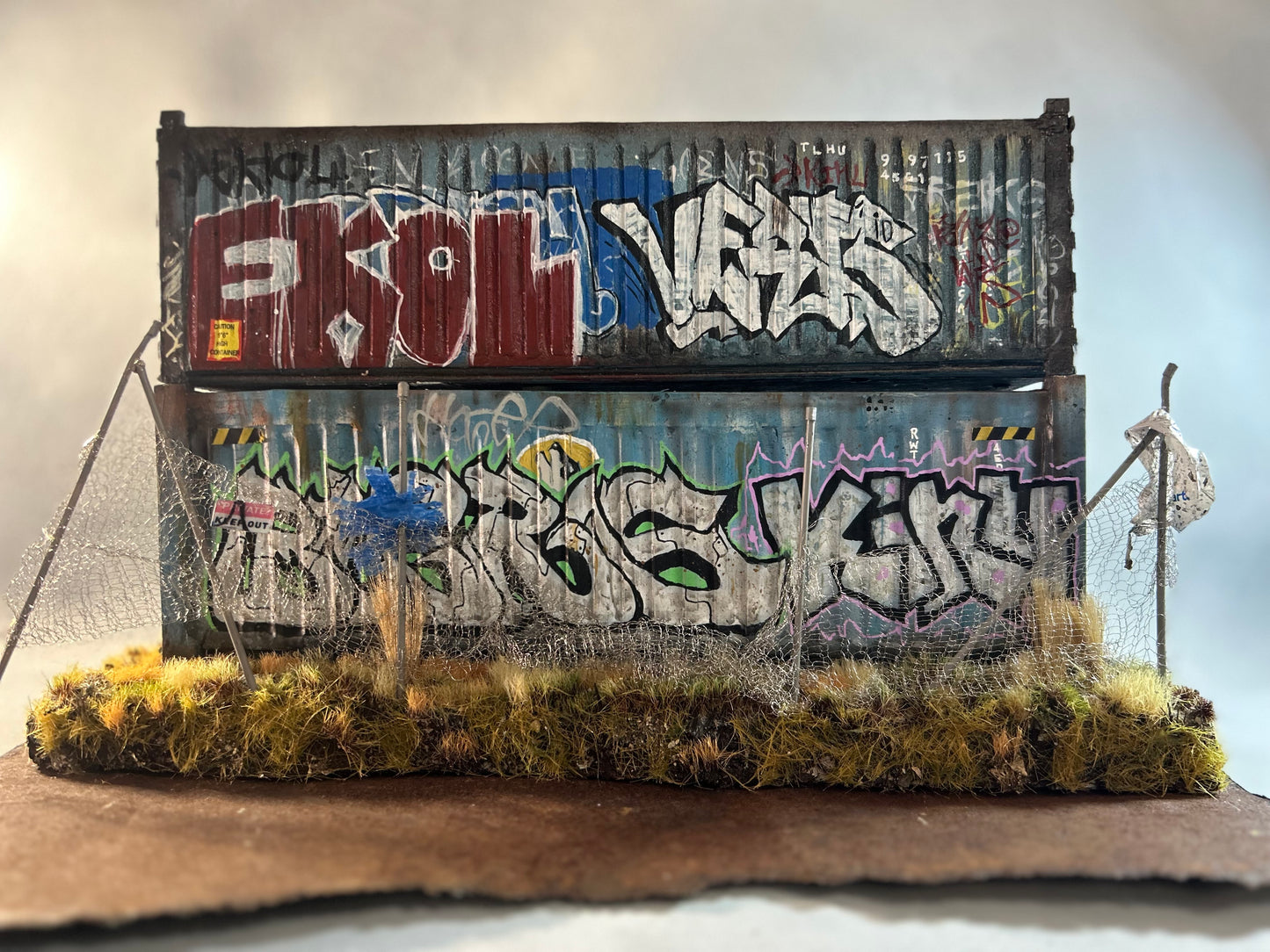 Miniature Graffiti Shipping Containers