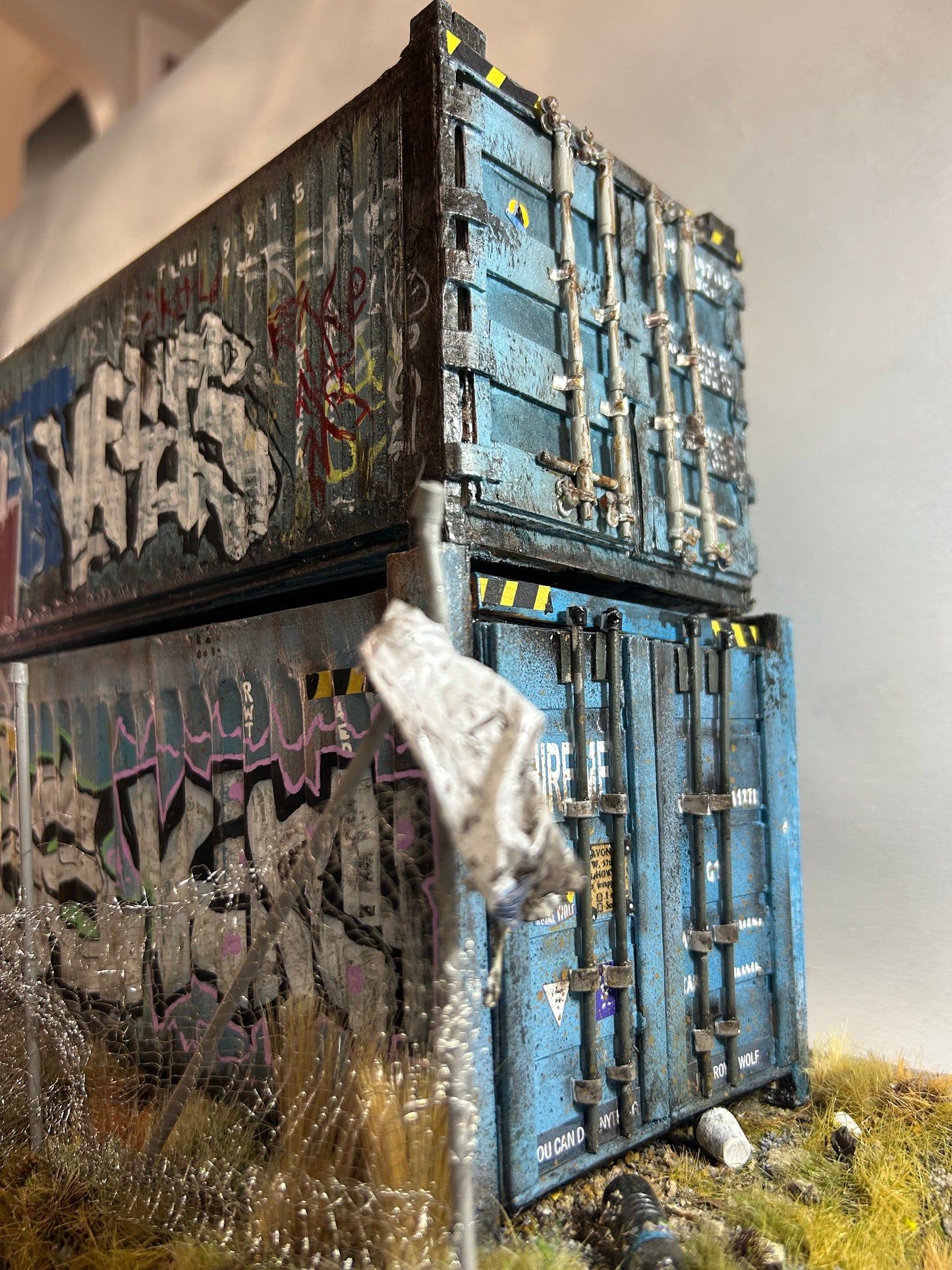 Miniature Graffiti Shipping Containers