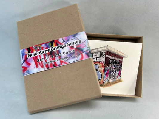 "Melbourne Grunge series"-Boxed Greeting Card set