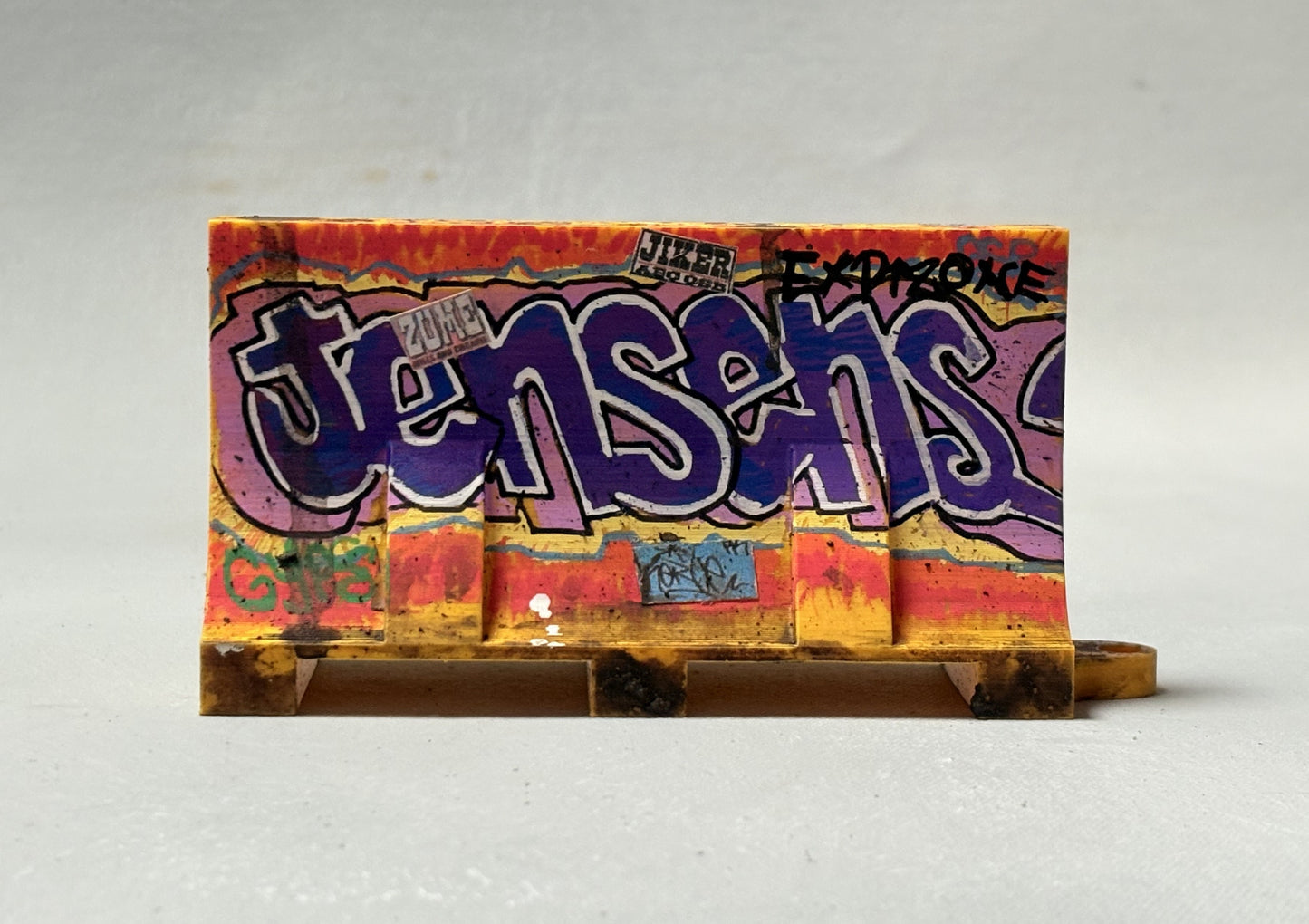Miniature Graffiti Traffic Barriers- Hand decorated