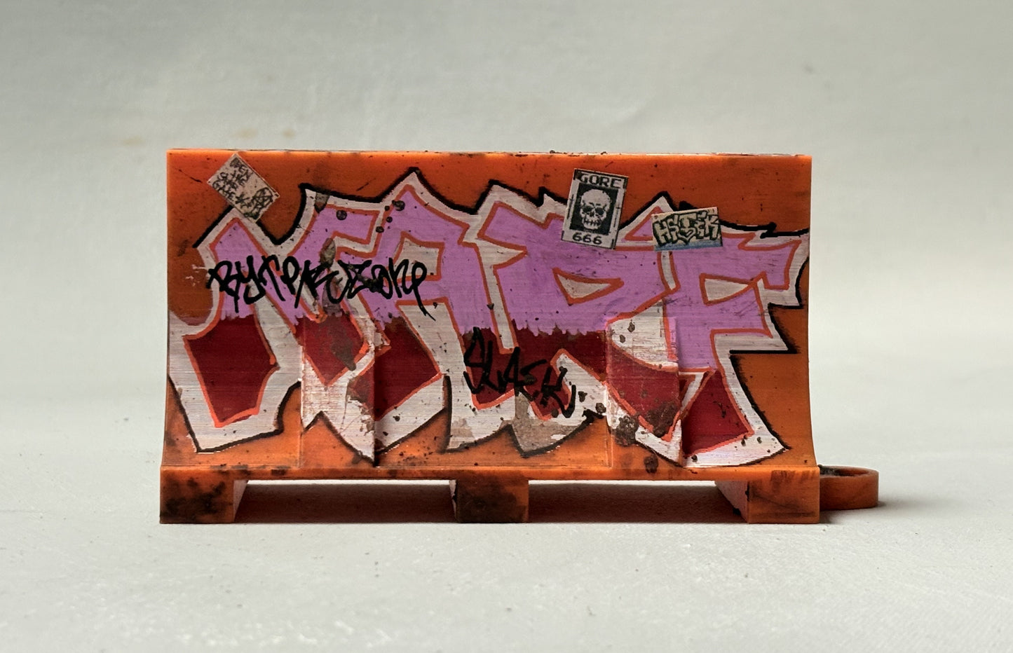 Miniature Graffiti Traffic Barriers- Hand decorated